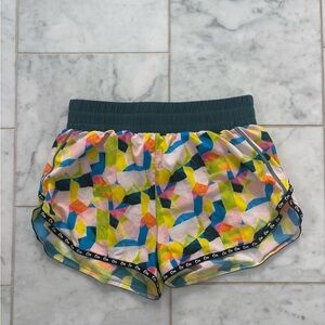 ZYIA Multicolor Geometric Women's Athletic Shorts